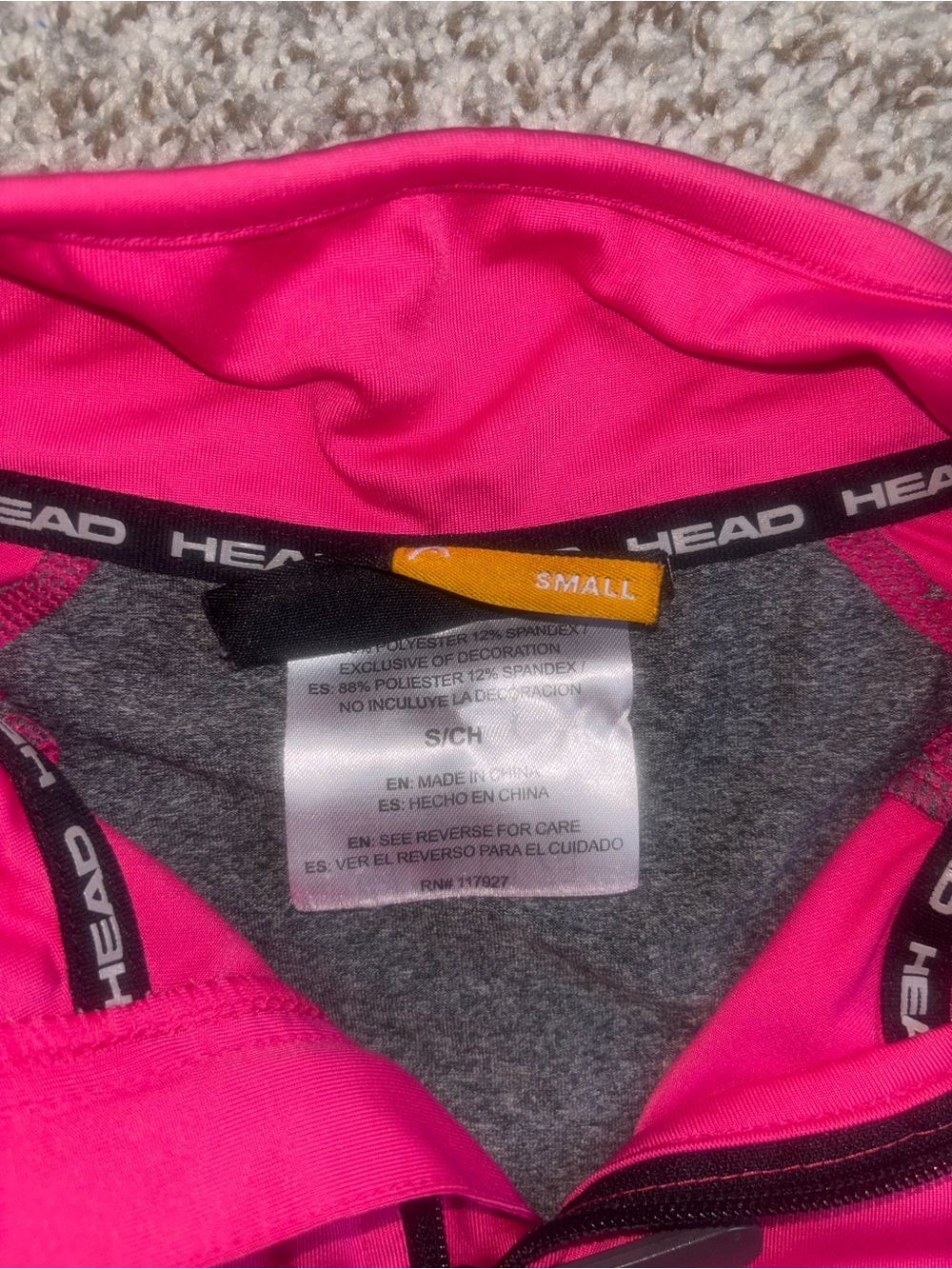 Y2K Barbie Pink HEAD Athletic Zip Up Jacket Small Sporty Gym Girl Athleisure - Picture 3 of 4